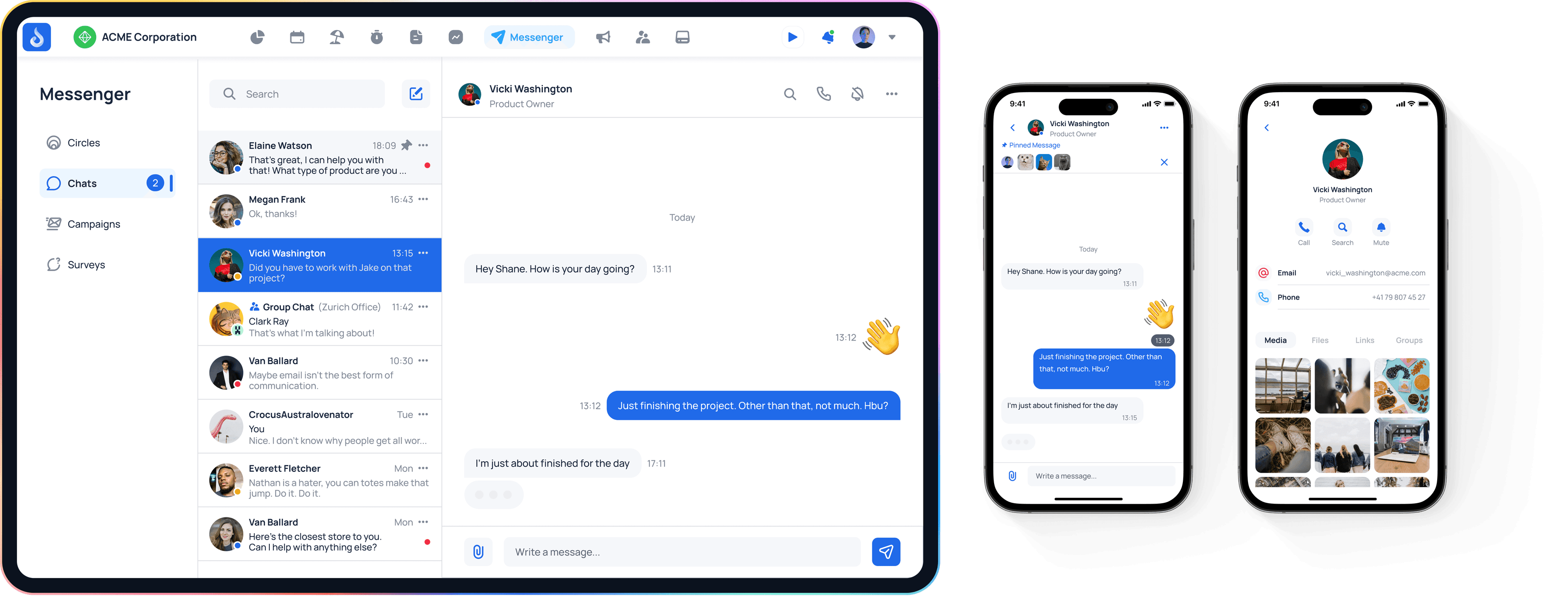 JobDone one-to-one chat on desktop and mobile